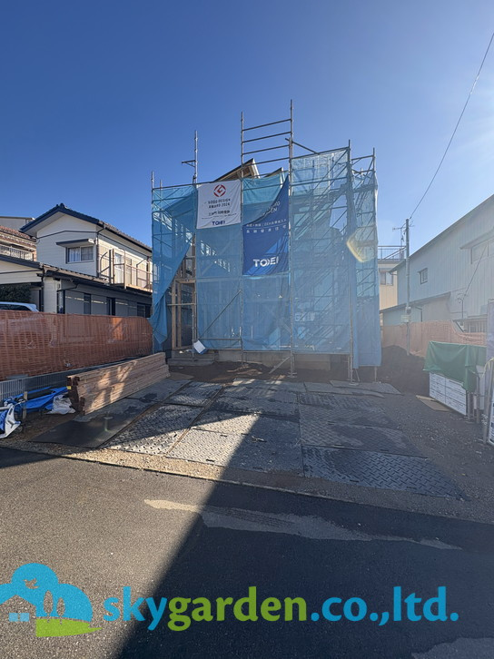 藤沢市打戻　新築戸建　全1棟1号棟の前面道路含む現地写真|12月15日撮影