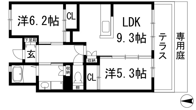 【間取り】 | グリーンヒルズ仁川8号棟