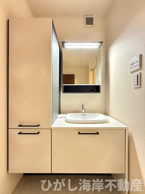 茅ヶ崎市南湖4丁目　新築戸建　全2棟　の独立洗面台|洗面化粧台