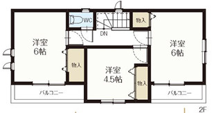 【仲介手数料無料】所沢中新井　全２棟　A号棟　所沢の新築は西武ハウジングの間取り