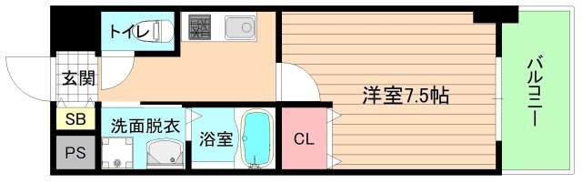 大阪市城東区蒲生２丁目の賃貸マンションの間取り