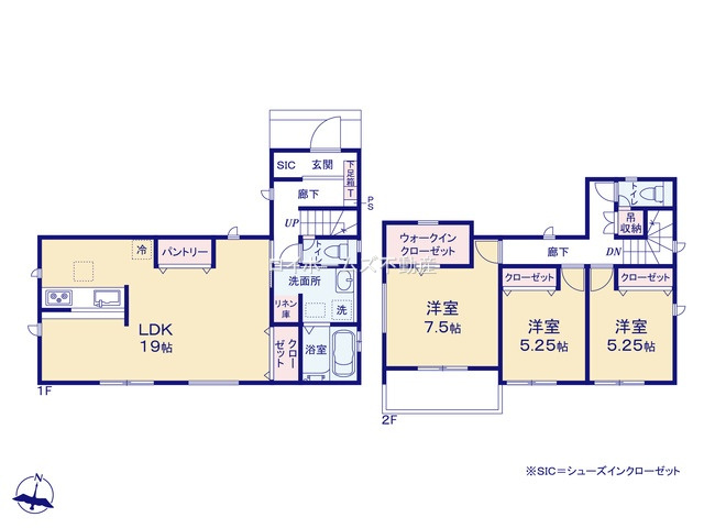 【間取り】 | 犬山市大字羽黒字二日町37『仲介料無料』新築戸建て | 2号棟