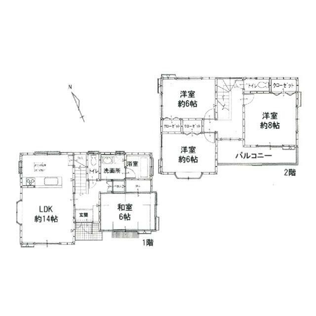 山武郡九十九里町下貝塚　中古戸建の間取り|図面と現況に相違がある場合、現況を優先致します。