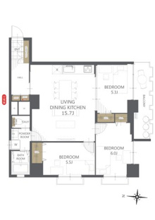 【間取り】仙台ニュースカイマンション１号棟 