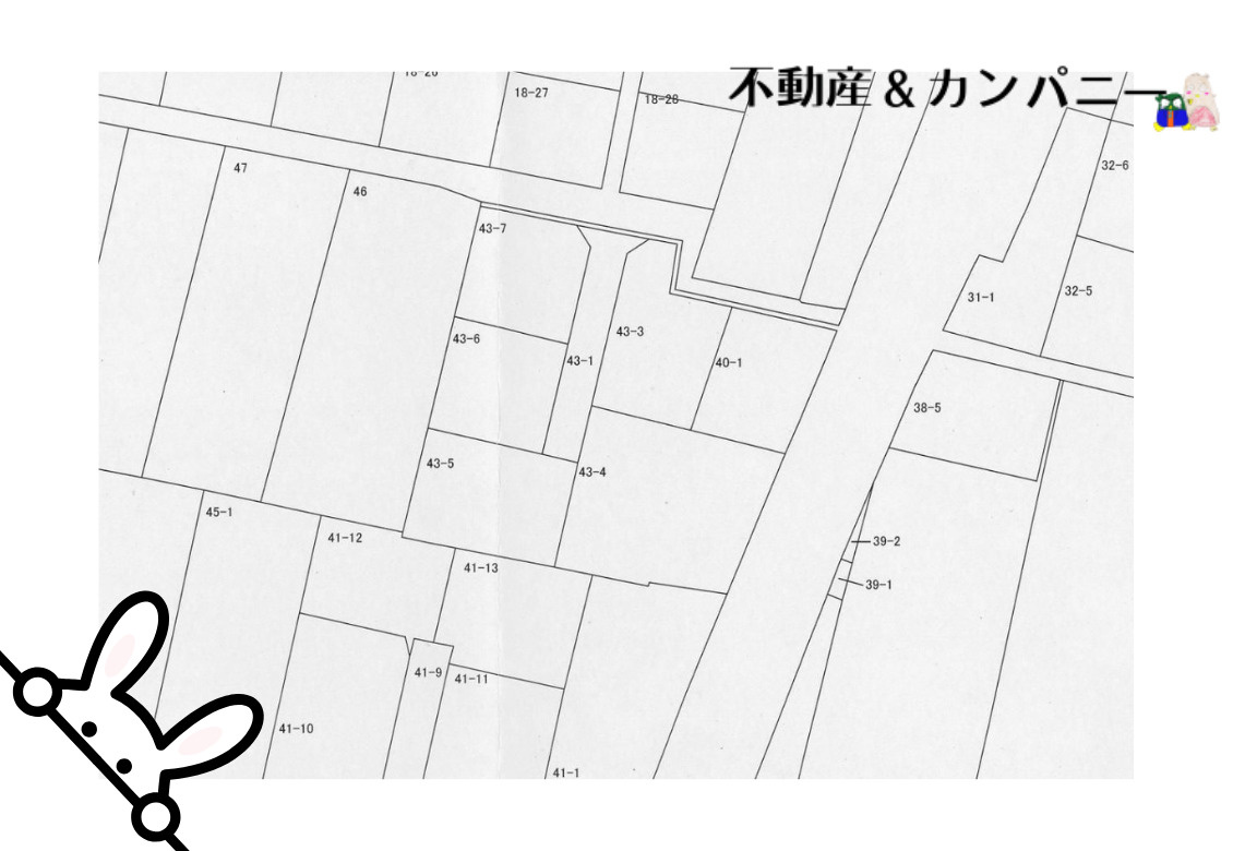 土手内売土地の土地図