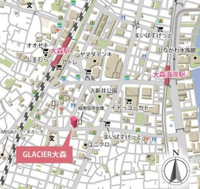 ＧＬＡＣＩＥＲ大森の地図