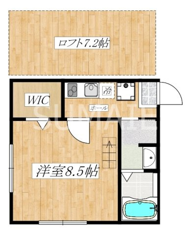 ロフトハウス大宮北の間取り|広々ロフト付き1SK☆彡