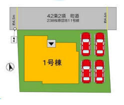 【区画図】 | 糟屋郡宇美町桜原1丁目10期・平屋　1号棟（全1棟）【仲介手数料無料・0円】 | 区画図です。1号棟