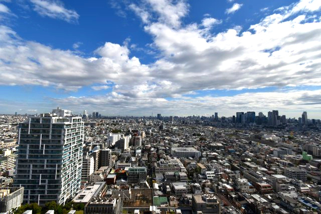 なかのサンクォーレの展望|26階の最上階からの眺め。