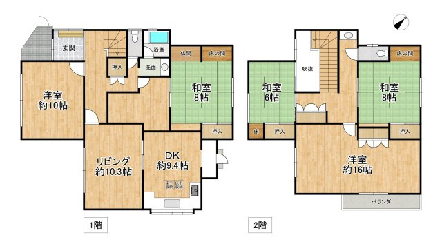 神戸市須磨区神撫町4丁目戸建の間取り