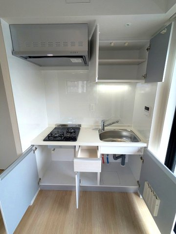 DUO FLATS浅草蔵前の設備|ガス2口システムキッチン