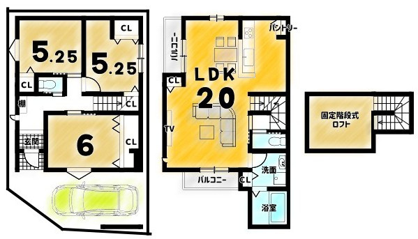 四ノ宮垣ノ内町|【新築参考プラン８５．８７㎡　建物金額１８００円】
間取り変更もOK！