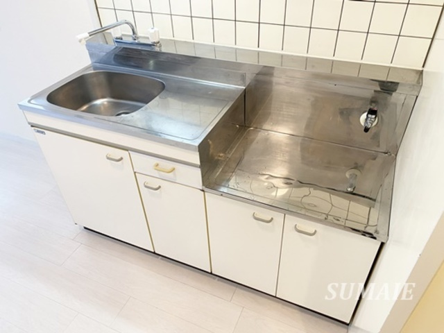 エクセルハイムのキッチン|ガスコンロ設置可能！