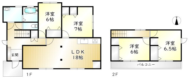 松本市並柳四丁目　中古住宅の間取り