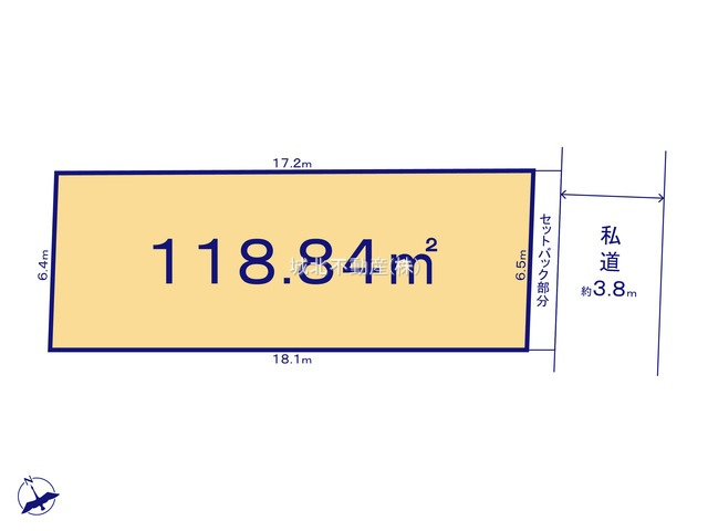 練馬区関町南1丁目 全2区画 1号地の区画図