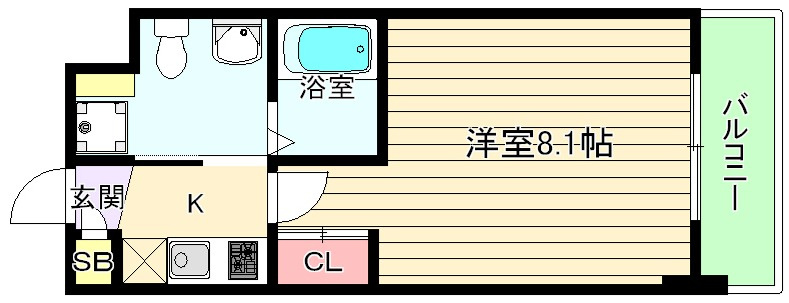 大阪市都島区都島北通１丁目の賃貸マンションの間取り
