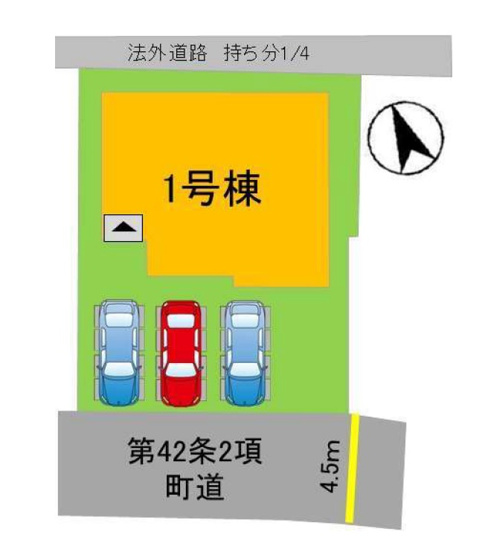 【区画図】 | 糟屋郡須恵町旅石27期　1号棟（全1棟）【仲介手数料無料・0円】 | 区画図です。