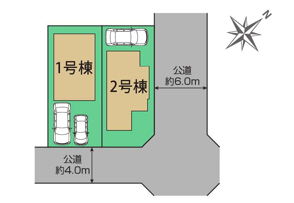 調布市深大寺東町６丁目 京王線 調布駅  新築戸建の区画図