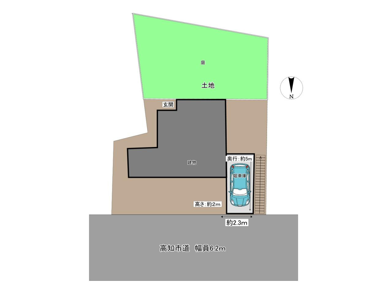 高知市朝倉乙　中古戸建ての区画図