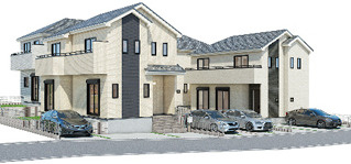 【仲介手数料無料】所沢市東所沢３丁目全４棟　A号棟　所沢の新築は西武ハウジングの外観パース