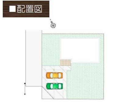 古河市上辺見2区画　新築戸建　1号棟の区画図