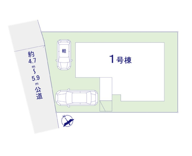【区画図】 | 福岡市博多区浦田2丁目1期　1号棟（全1棟）【仲介手数料無料・0円】 | 区画図です。