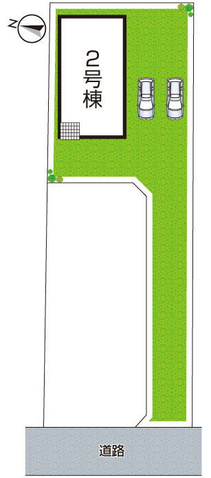 近江八幡市安土町下豊浦　第1期　新築一戸建ての区画図|全2区画