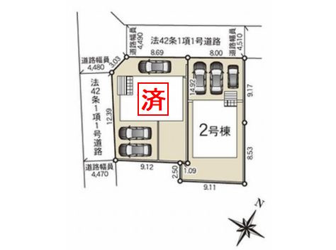 【区画図】 | 【仲介手数料０円】南足柄市岩原第22　新築一戸建て　2号棟　全2棟 | 南足柄市岩原第22　新築一戸建て　全2棟
