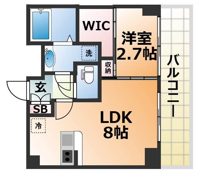 セレニテ兵庫エクラの間取り