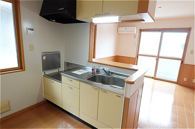 【キッチン】 | ディアクレスト Ｂ | 対面キッチン（上部収納棚付き）