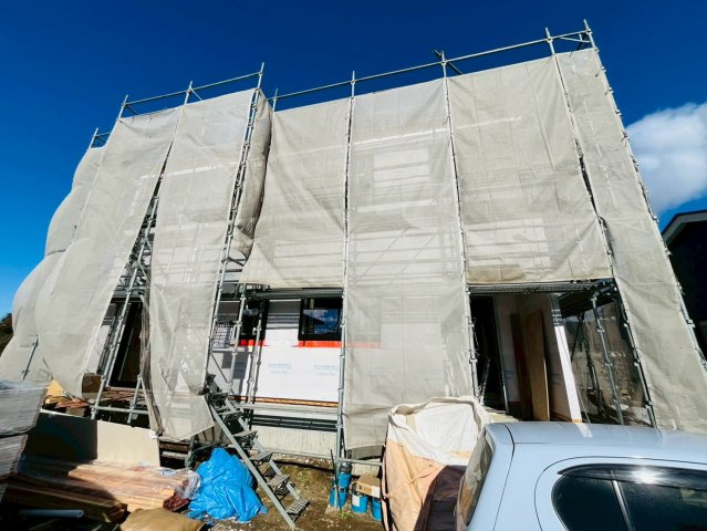 【Cradle Garden】　筑西市井上　第１　全2邸の前面道路含む現地写真|各棟ゆったり和室付きの間取りです♪
2025年10月撮影