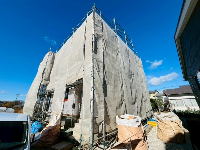 【Cradle Garden】　筑西市井上　第１　全2邸の前面道路含む現地写真|建築中の様子が見られるのも今だけ！ぜひ、お気軽にお問い合わせください（＾＾）
2025年10月撮影