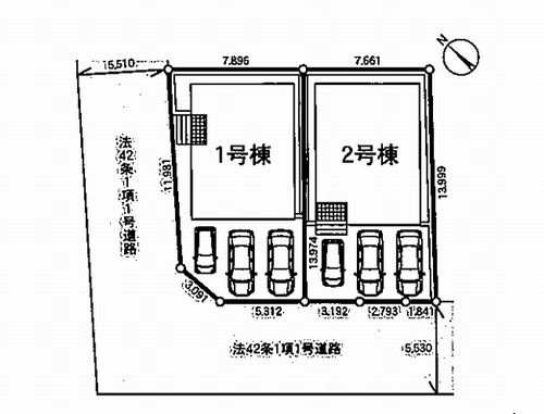 【区画図】 | 【仲介手数料０円】愛川町春日台第28　新築一戸建て　全2棟 | 愛川町春日台第28　新築一戸建て　全2棟