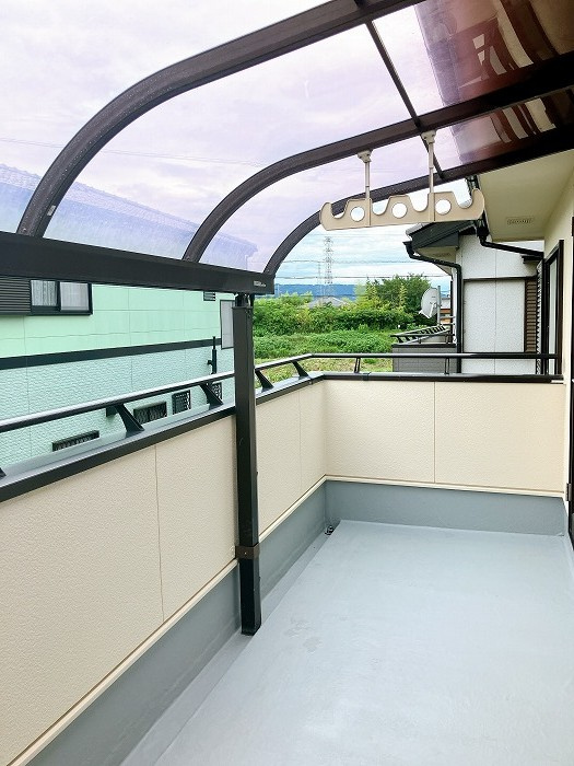 リフォーム中古戸建　大垣市笠木町　平成9年築のバルコニー