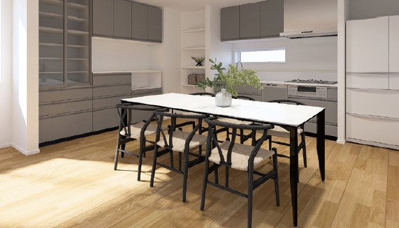 品川区荏原6丁目Part2-１棟のキッチン|お料理しやすいキッチンです