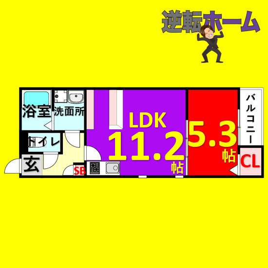 storia日比野　名古屋市賃貸　仲介手数料無料の間取り