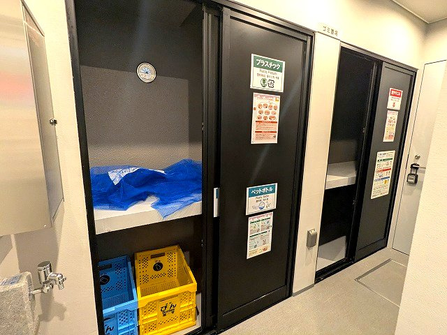 ワンルーフフラット蔵前のロビー|24時間利用可能なゴミ置場