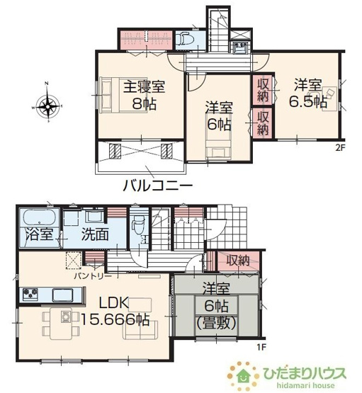 【間取り】 | 土浦市板谷4丁目25-P1　新築戸建　1号棟 | 全居室6帖以上！ゆとりのある4LDK☆