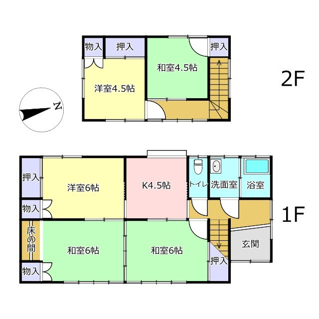 宇城市不知火町小曽部の中古一戸建の間取り