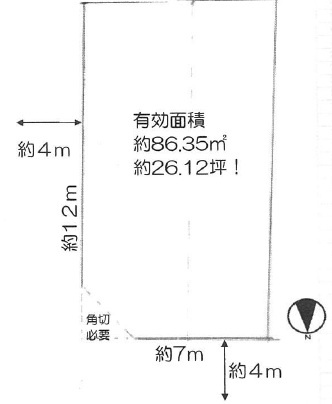 大阪府堺市西区鳳中町　売土地　建築条件付きの土地図