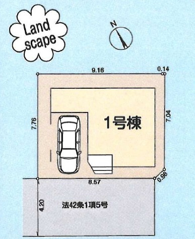羽村市小作台3丁目　全1棟の区画図