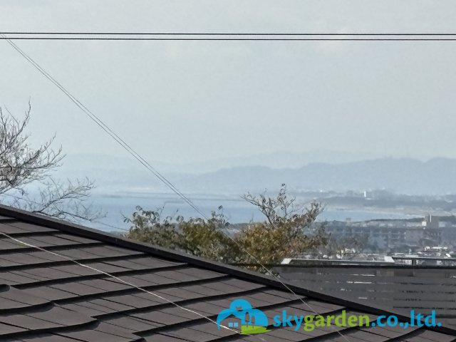 藤沢市片瀬山5丁目　土地　全3区画A区画の展望|建物位置や高さにより相模湾遠望