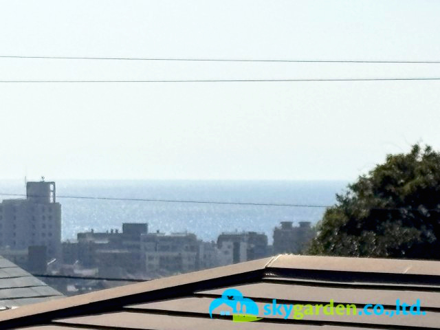藤沢市片瀬山5丁目　土地　全3区画A区画の展望|海が見える家を建てたい方、是非見に来てください