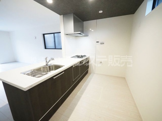 【キッチン】 | 現地写真（２号地キッチン）人気のフルフラットキッチン♪食器洗い乾燥機＆浄水器を標準装備！