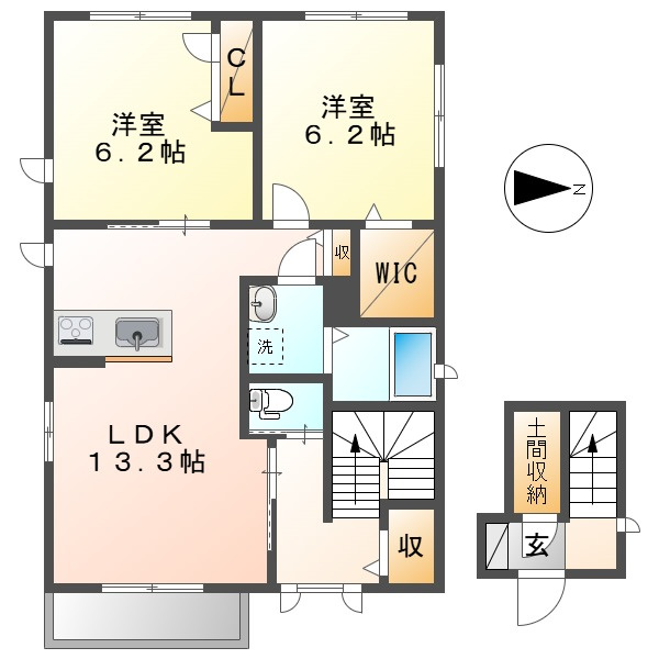アンビエラＢの間取り