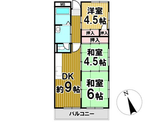 メイゾン多々良の間取り|※間取り図と現況が異なる場合には、現況を優先しています。