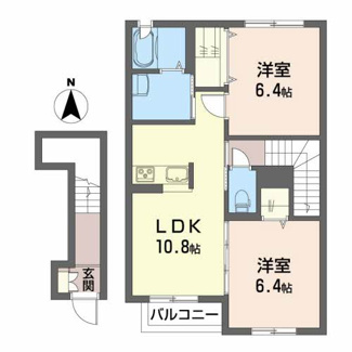【間取り】 | プライムタウンA
