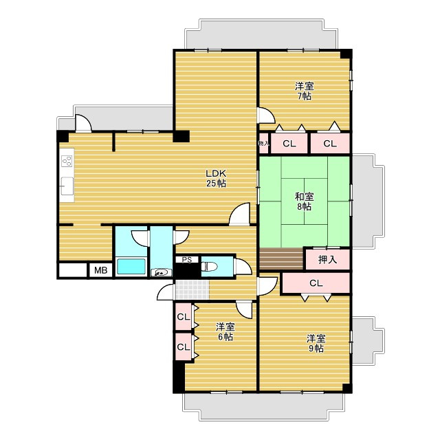 ヒルズコート刀根山の間取り