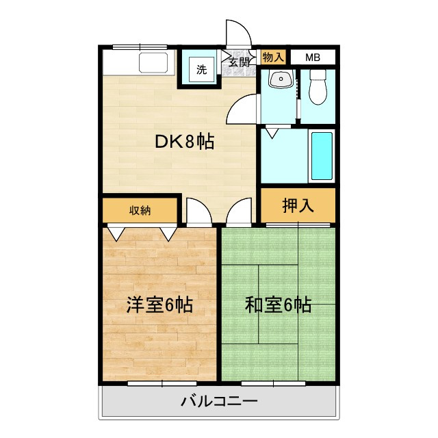 三鷹市下連雀４丁目の賃貸マンションの間取り
