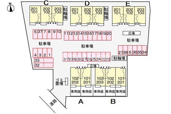 フレスクーラＡの駐車場|駐車場